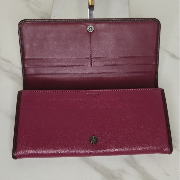 Loewe Anagram Raspberry Pink Leather Long Wallet - Picture 9 of 12